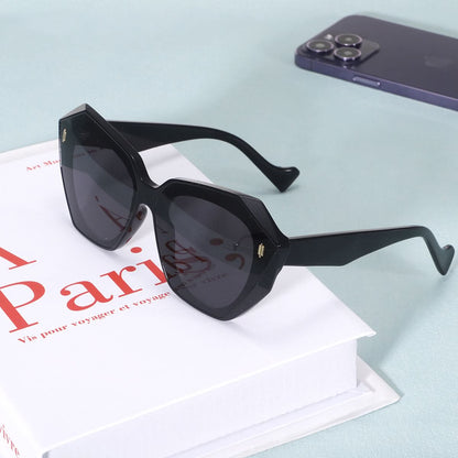Retro Tinted Polygonal Cat Eye Sunglasses