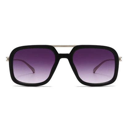 Dollger Oversized Square Aviator Tinted Sunglasses