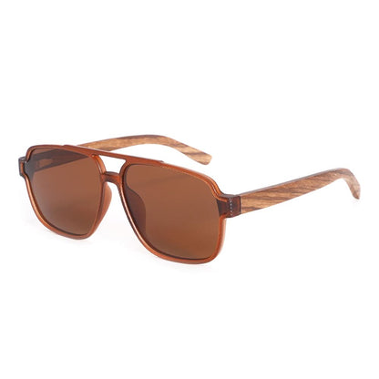 Dollger Black Oversized Aviator Sunglasses