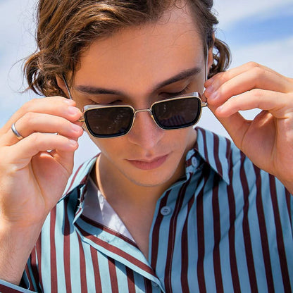 Dollger Metal Square Frame Sunglasses
