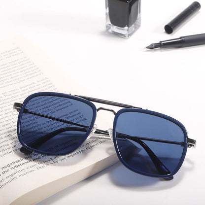 Dollger Square Aviator Black Sunglasses